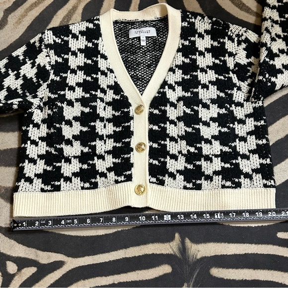 DEREK LAM 10 CROSBY Houndstooth Cropped Wool Blend Cardigan🌸 - Picture 9 of 12